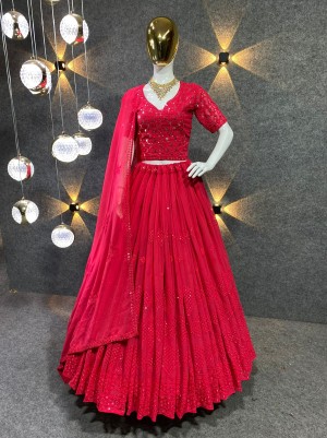 Fancy New Faux Georgette With Sequence Work For Lehenga Choli
